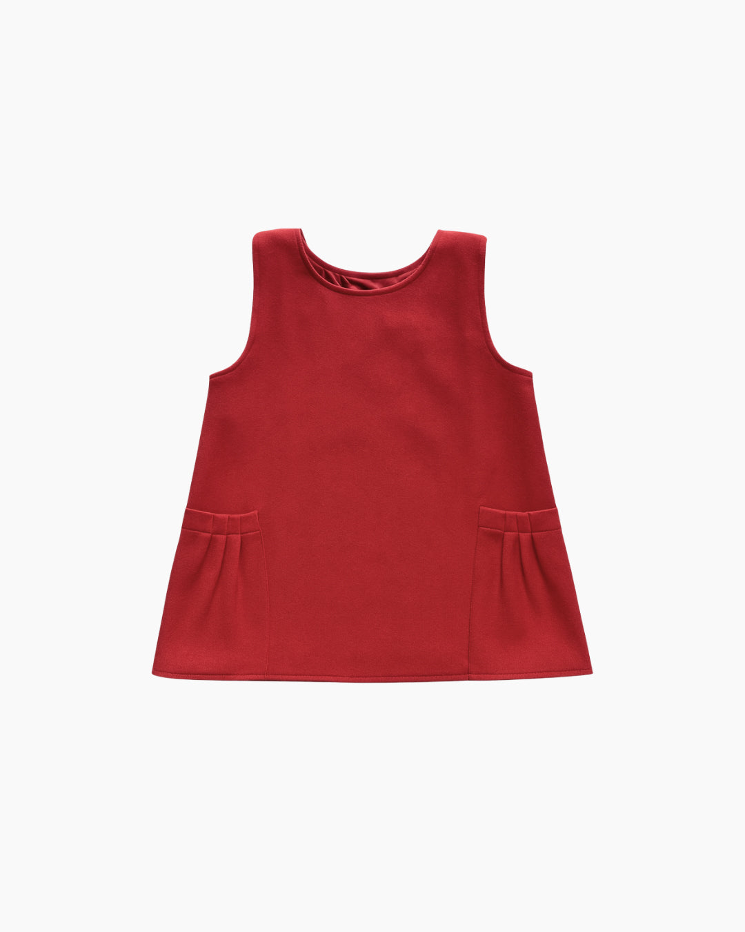 Girls Outfit  1-6 Years - Red Velvet Sleeveless Dress.